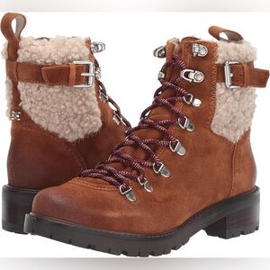 Boots Sam Edelman Tenlee Suede Shearling Hiker Boots Size 10M